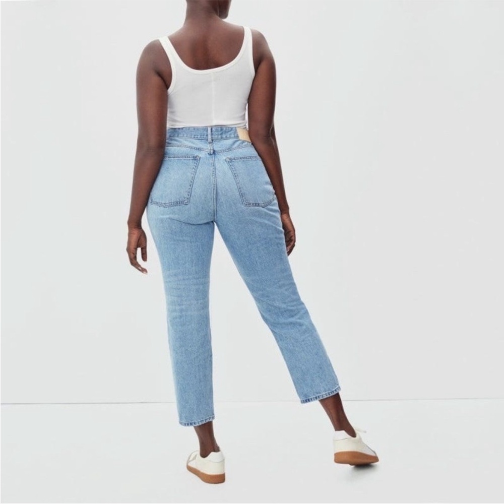 Everlane Curvy 90s Cheeky Straight Jeans 26 Ankle Vintage Sunbleached Blue